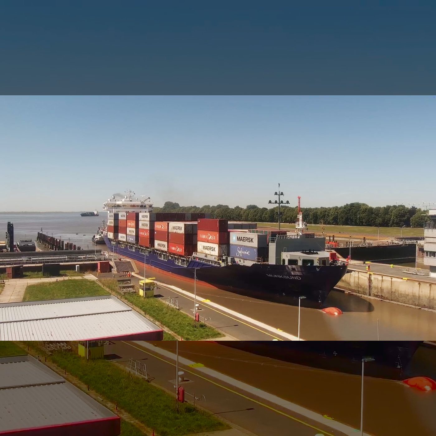 Webcam am Nord-Ostsee Kanal an der Schleuse Brunsbüttel