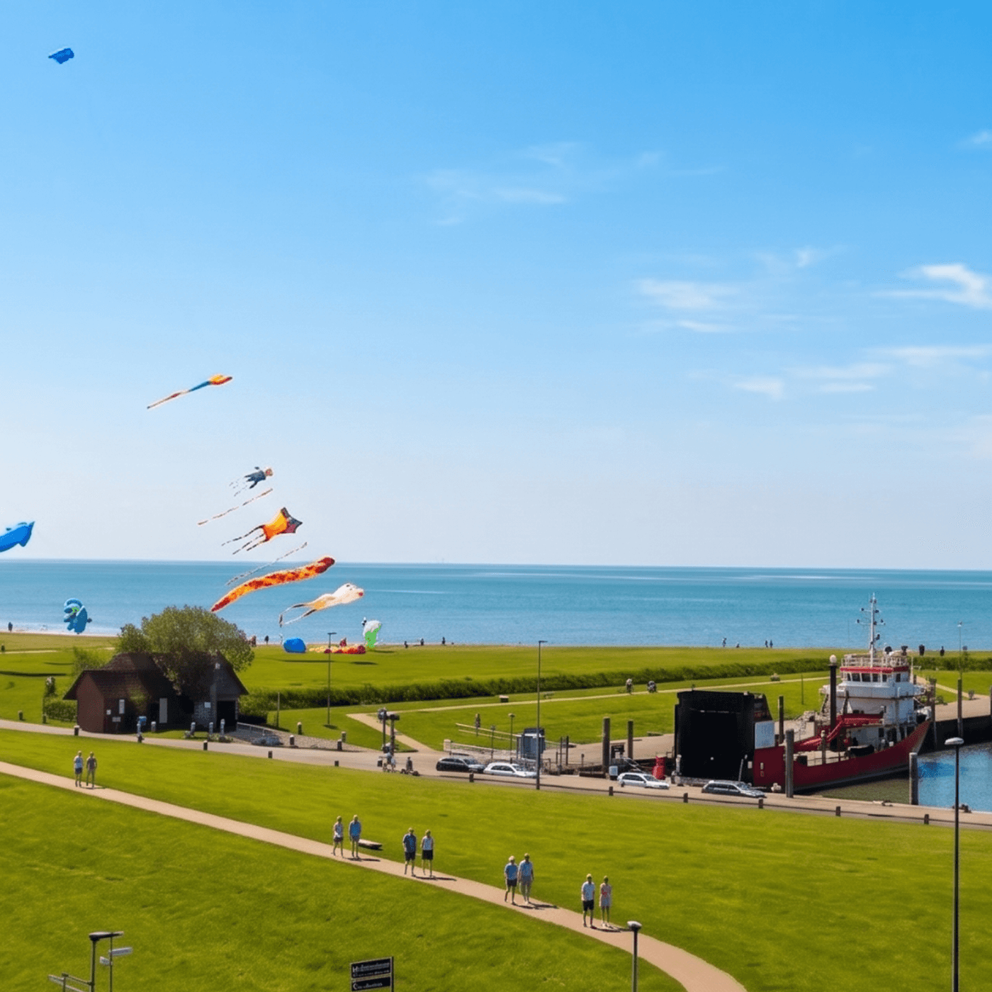 Live vom Fähranleger und Hafen in Norddeich Mole