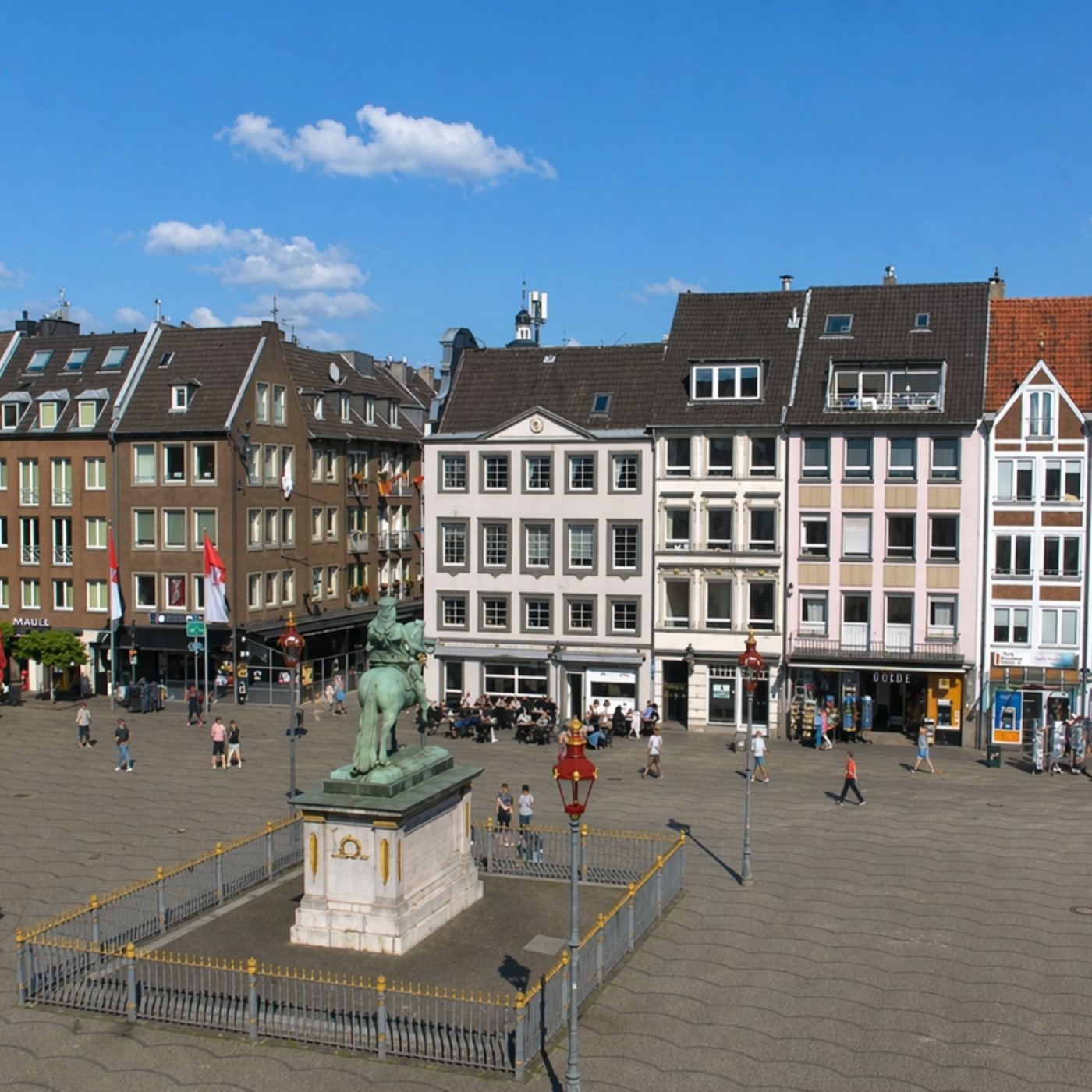 Blick auf den Marktplatz in Düsseldorf