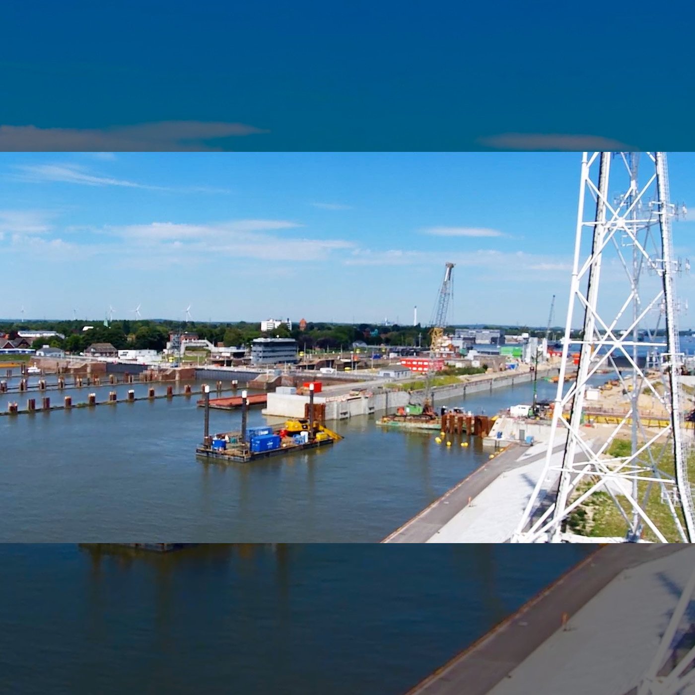 Live-Stream: NOK in Brunsbüttel, mit Nordsee und Elbe