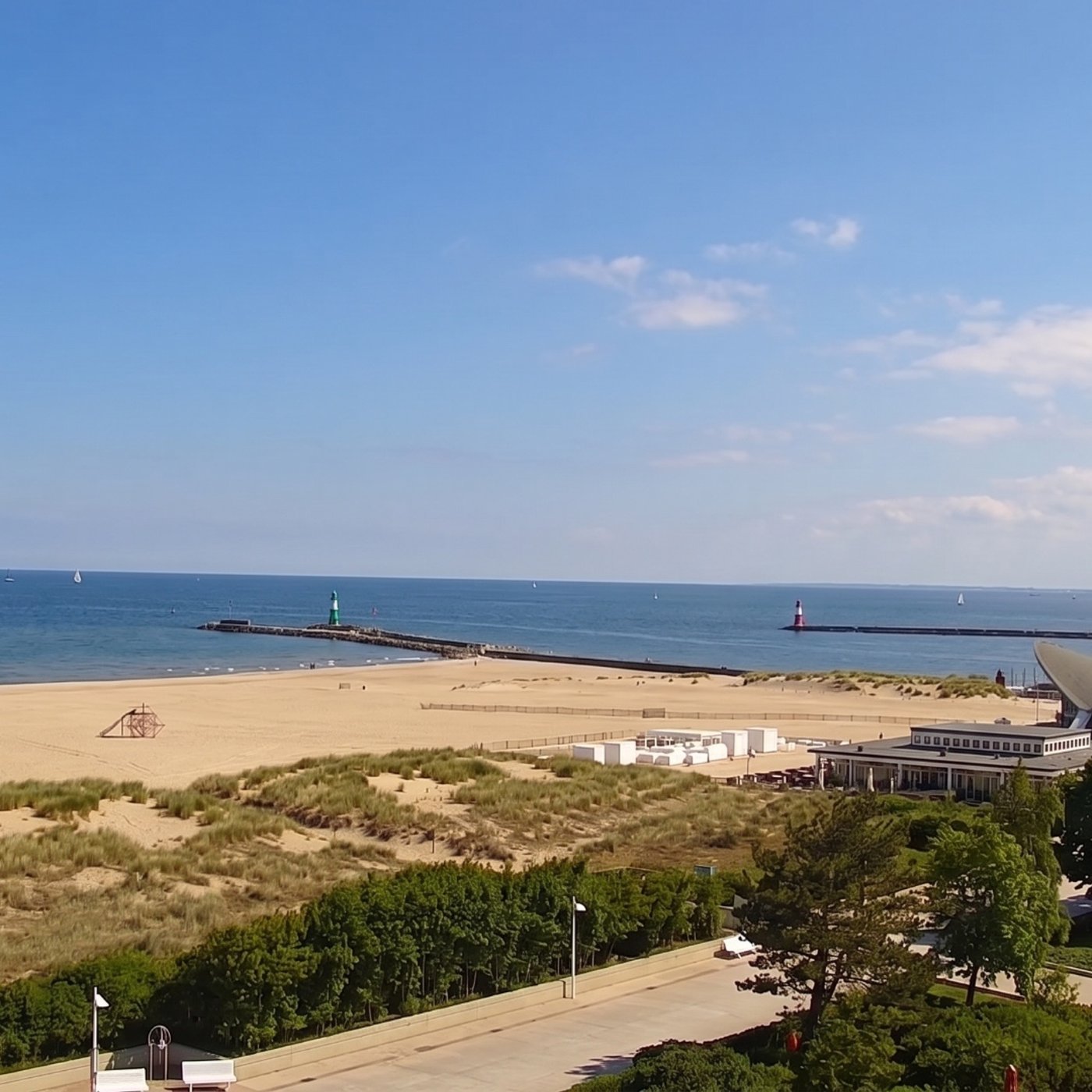 Webcam Warnemünde – Ostsee, Seepromenade & Schiffe | Strand-Hotel Hübner